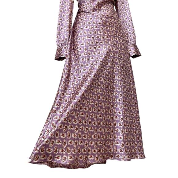 Zara Pink Patterned Midi Dress - Picture 8 of 12